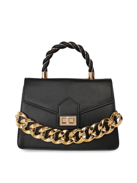 

ARTFLYCK Women Black Solid Structured Satchel