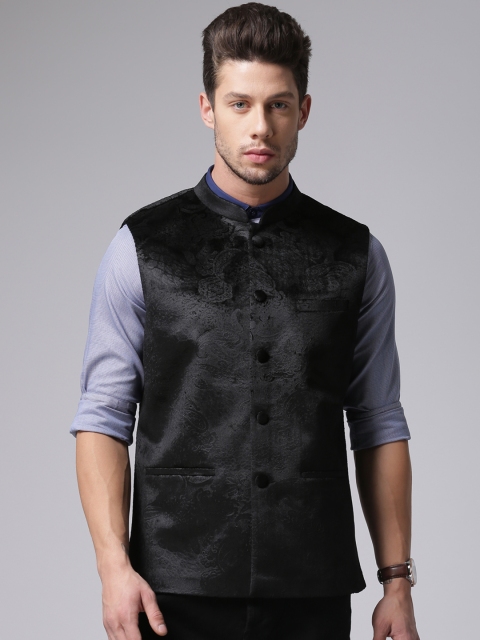 

True Blue Black Nehru Jacket