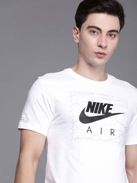 

Nike Men White Brand Logo Printed AIR T-shirt