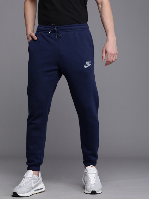 

Nike Men Navy Blue NSW BB Q5 NFS Solid Sportswear Club Fleece Joggers