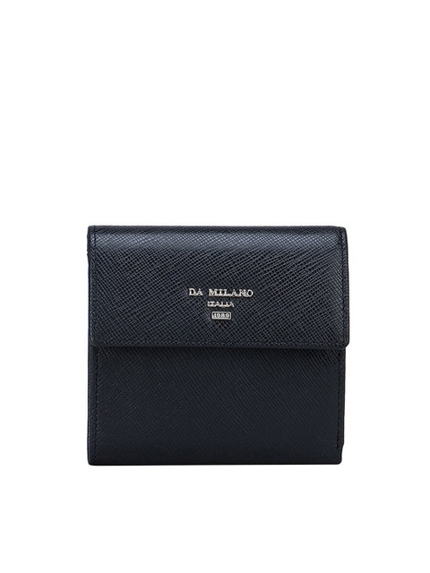 

Da Milano Women Black Textured Leather Three Fold Wallet