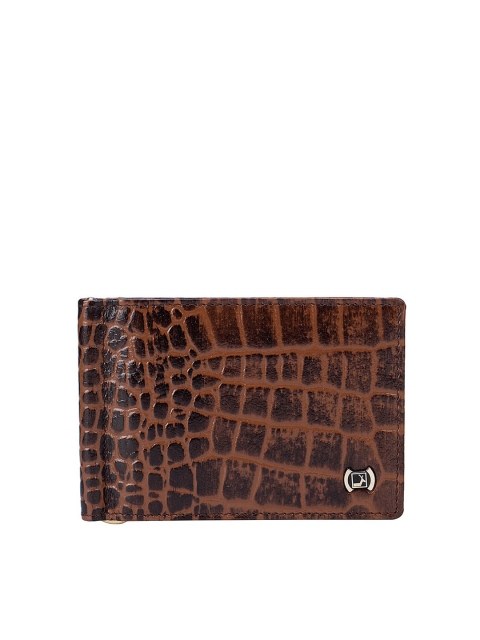 

Da Milano Men Brown Textured Leather Money Clip