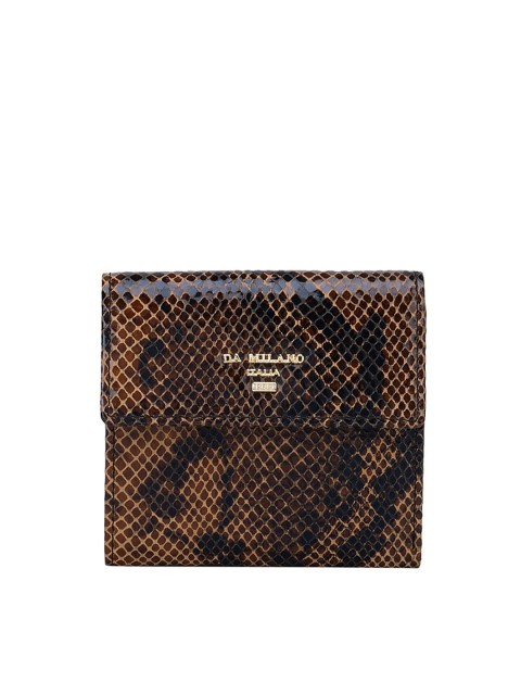 

Da Milano Women Yellow & Black Textured Leather Three Fold Wallet