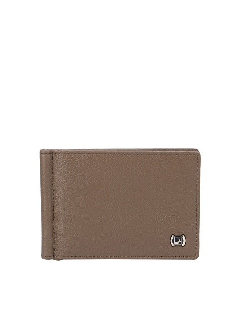 

Da Milano Men Brown Textured Leather Card Holder