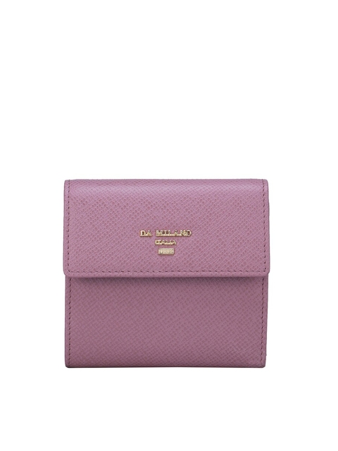

Da Milano Women Pink Textured Leather Three Fold Wallet