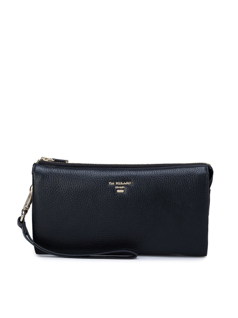 

Da Milano Women Black Leather Zip Around Wallet