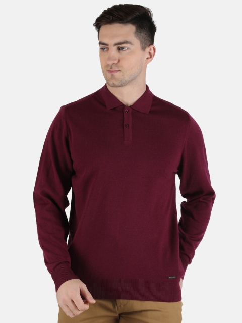 

Monte Carlo Men Maroon Solid Pullover