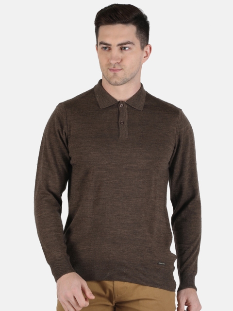 

Monte Carlo Men Brown Solid Polo Collar T-shirt