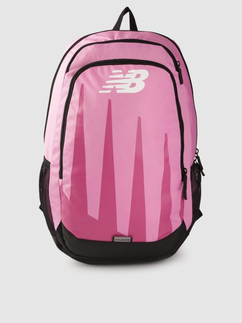 

New Balance Unisex Pink Geometric Print 16 Inch Laptop Backpack