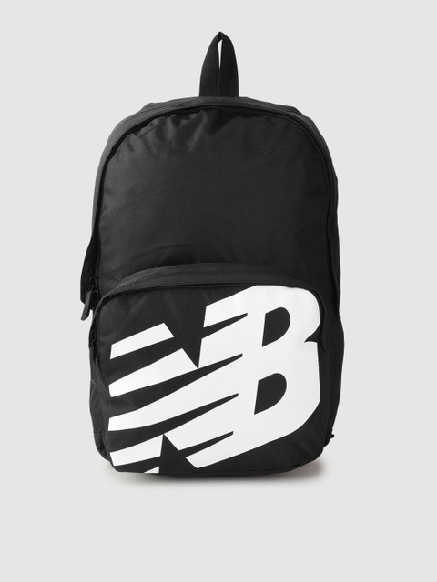 

New Balance Unisex Black & White Brand Logo Print Backpack 16.8 L