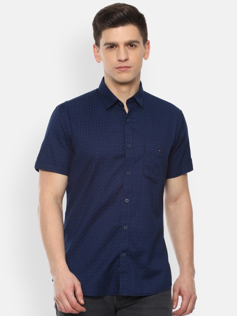 

Louis Philippe Sport Men Navy Blue Slim Fit Printed Casual Shirt