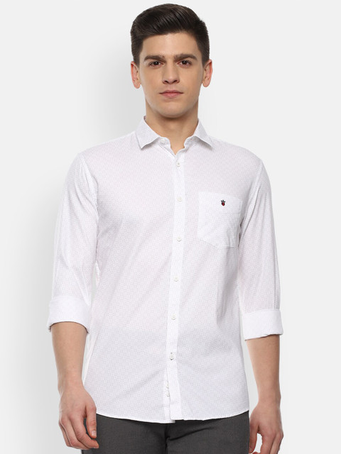 

Louis Philippe Sport Men White Slim Fit Printed Casual Shirt