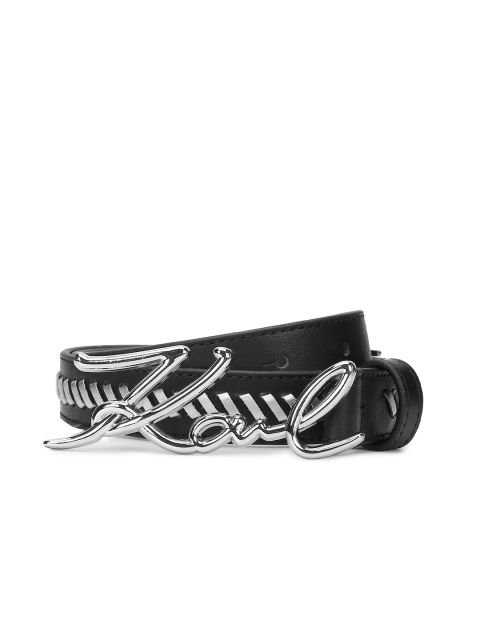 

Karl Lagerfeld Women Black Leather Belt