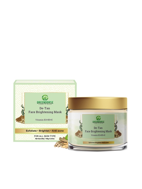 

GREENDORSE Brown De-Tan Face Brightening Mask - 100 g, Beige