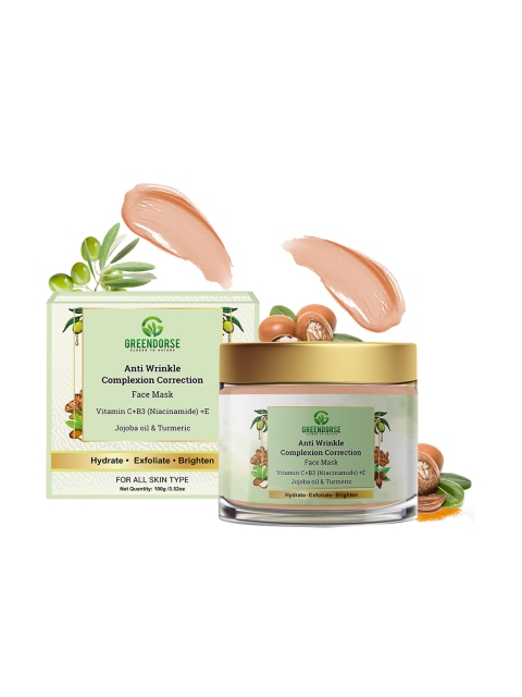 

GREENDORSE Anti- Wrinkle & Complexion Correction Face Mask with Vitamin C, Peach