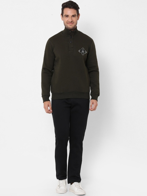 

Sweet Dreams Men Olive Green Solid Track Suit
