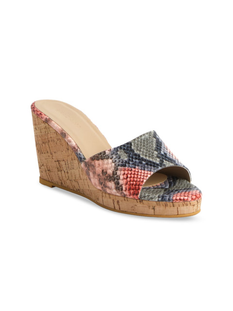 

ERIDANI Grey Printed Wedge Sandals