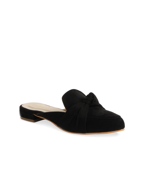 

ERIDANI Women Black Mules with Bows Flats