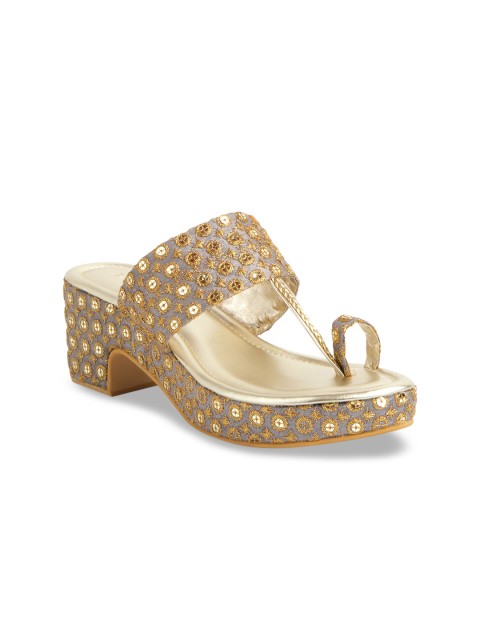 

ERIDANI Golden-Toned Platform Sandals, Gold