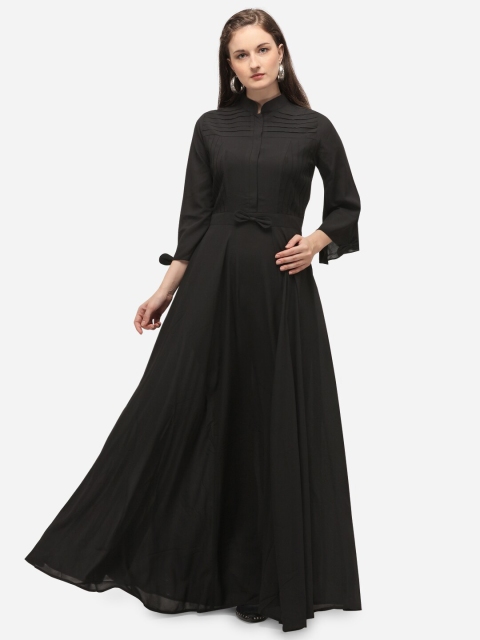 

mf Black Georgette Maxi Dress