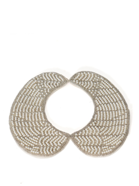 

Diwaah Off White & Silver Zerro Embellished Necklace