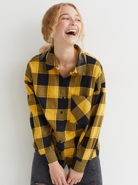 

H&M Women Yellow Wide Shirt