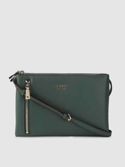 

GUESS Green Solid Sling Bag