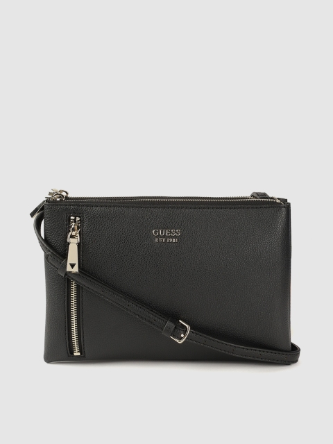 

GUESS Black Solid Sling Bag