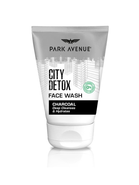 

Park Avenue Paraben Free Charcoal Cleansing & Hydrating City Detox Face Wash 100 gm, Grey