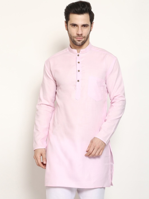 

GRACIT Men Pink Solid Kurta