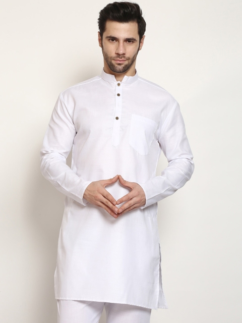 

GRACIT Men White Solid Kurta