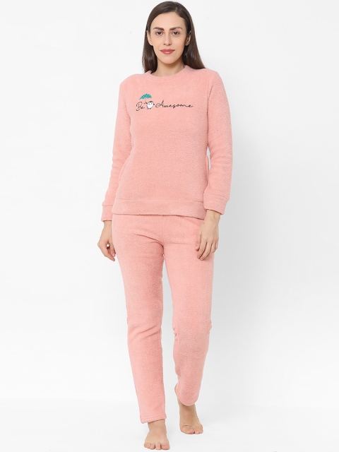 

Sweet Dreams Women Peach-Coloured Printed Night suit
