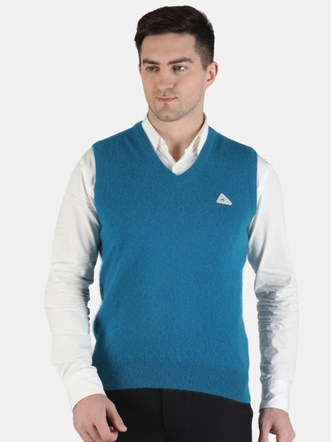 

Monte Carlo Men Blue Sweater Vest with Fuzzy Detail