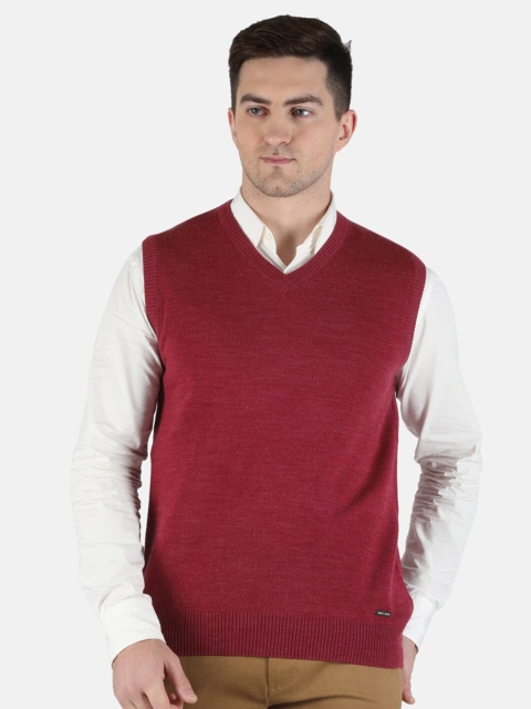 

Monte Carlo Men Maroon V Neck Wool Sweater Vest