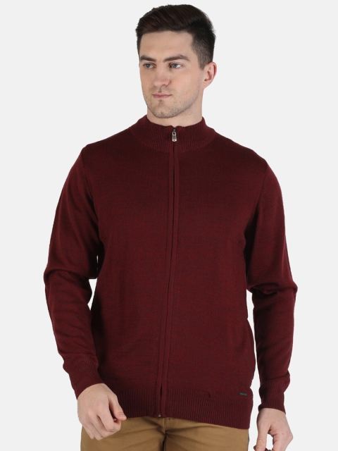 

Monte Carlo Men Maroon Wool Solid Pullover Sweater