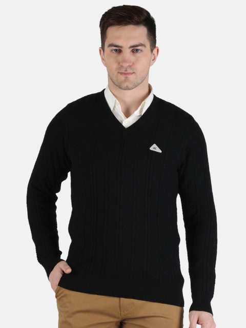 

Monte Carlo Men Black Cable Knit Pullover