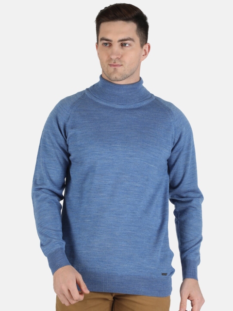 

Monte Carlo Men Blue Pure Wool Pullover