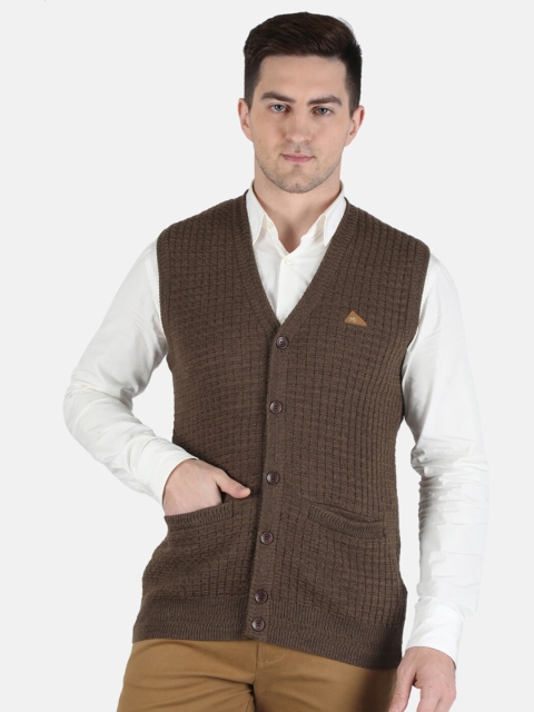 

Monte Carlo Men Brown Pure Wool Solid Cardigan