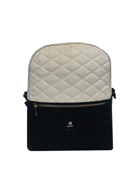 

Zwart Unisex Black & White Colourblocked Backpack