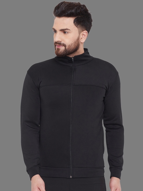 

Bitterlime Men Black Crop Training or Gym Sporty Jacket
