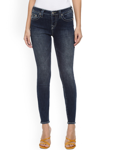 

True Religion Women Blue Heavy Fade Jeans