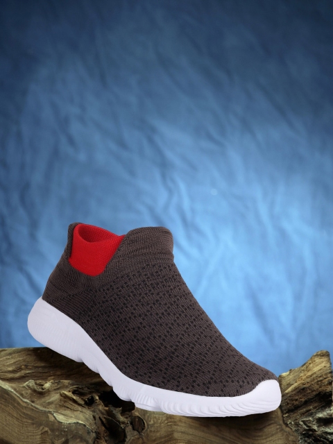 

M7 by Metronaut Men Grey Textured Slip-On Sneakers
