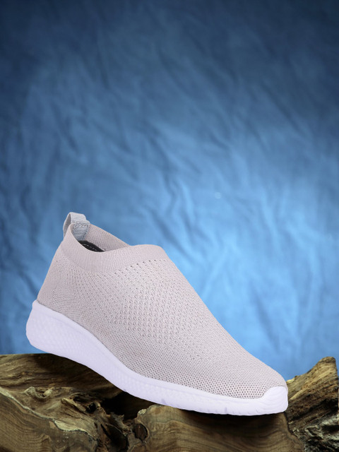 

M7 by Metronaut Men Grey Woven Design Slip-On Sneakers