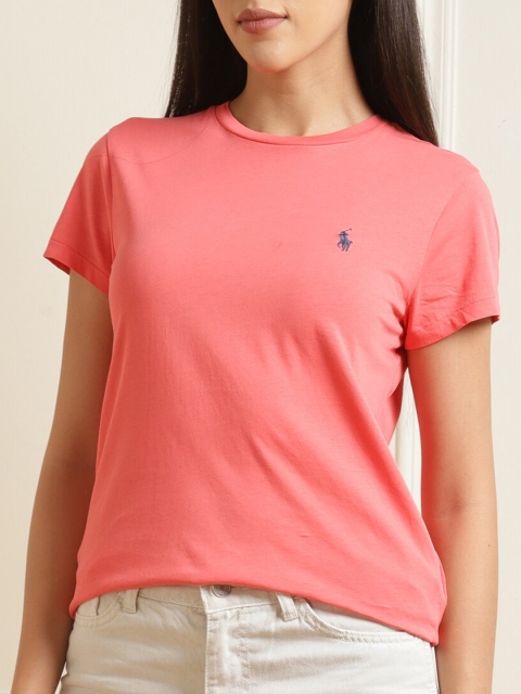 

Polo Ralph Lauren Women Red Pure Cotton T-shirt