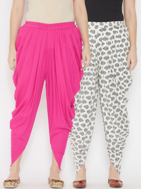 

TULIP 21 Women Pack Of 2 Dhoti Pants, Pink