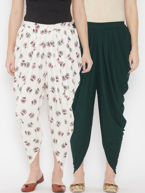 

TULIP 21 Women Pack Of 2 Dhoti Pants, Green