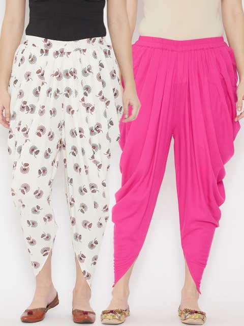 

TULIP 21 Women Pack Of 2 Dhoti Pants, Pink