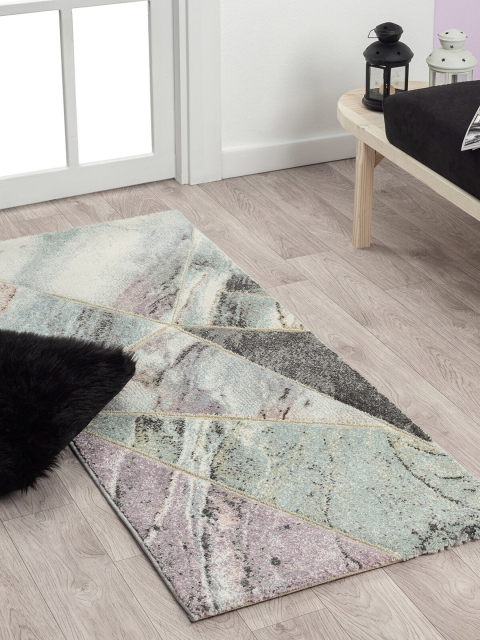 

OBSESSIONS Grey Abstract Printed Floor Runner