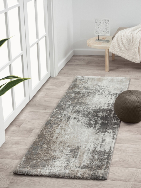 

OBSESSIONS Grey and Beige Printed Floor Runner