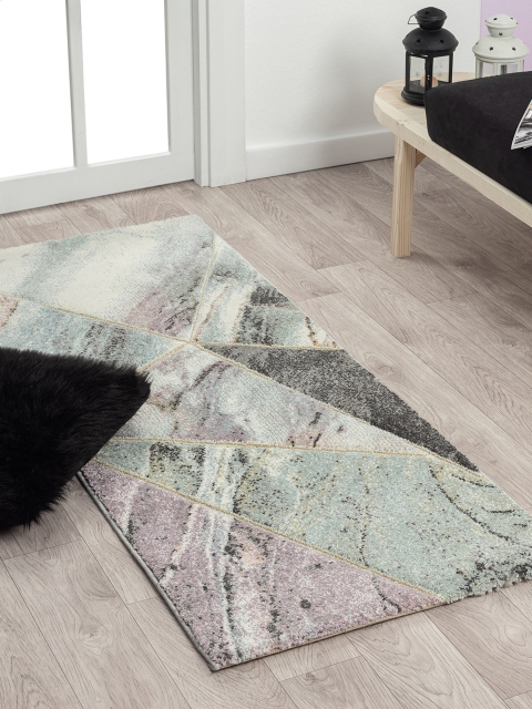 

OBSESSIONS Grey Geometric Printed Floor Runner